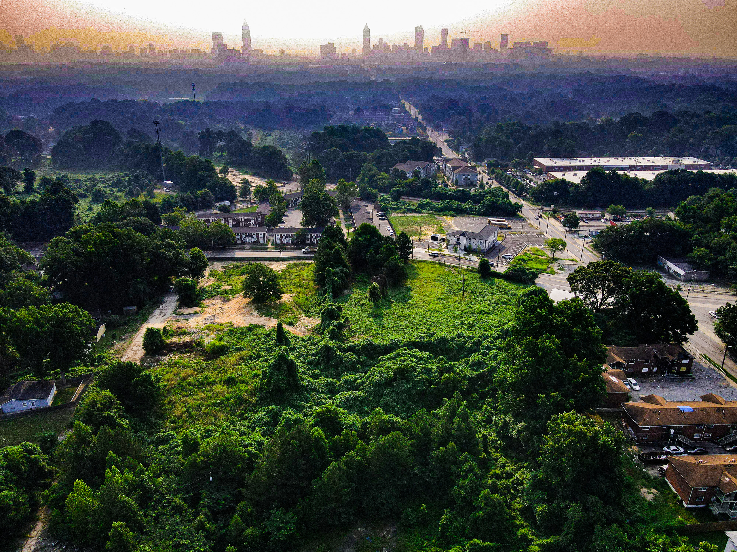 Aerial view of the Chappell Road area.