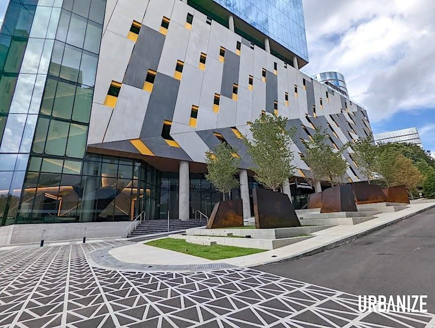 Midtown Union's Arts Center Way, as seen when the mixed-use district opened four years ago. White Windmill Bakery and Café debuted in February along this section.
