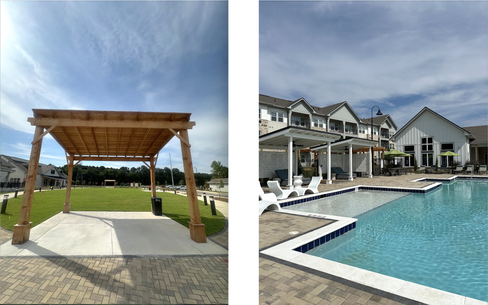 How Meadow Glen Village's communal greenspace and pool came together in Fairburn.