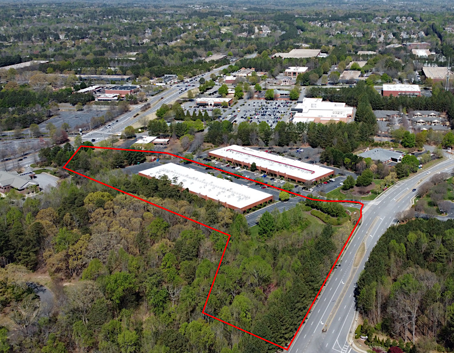 Extent of the nearly 8-acre property set to become Hanover Sugarloaf along Satellite Boulevard in Duluth.