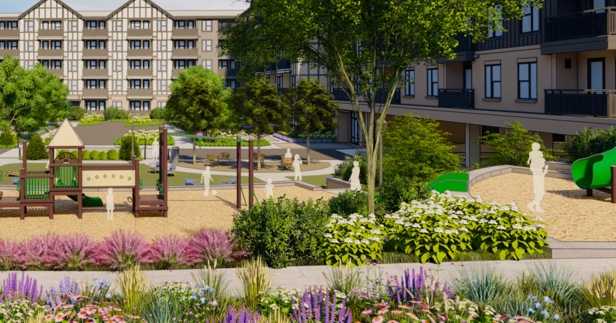 Rendering of the proposed public park at North River.