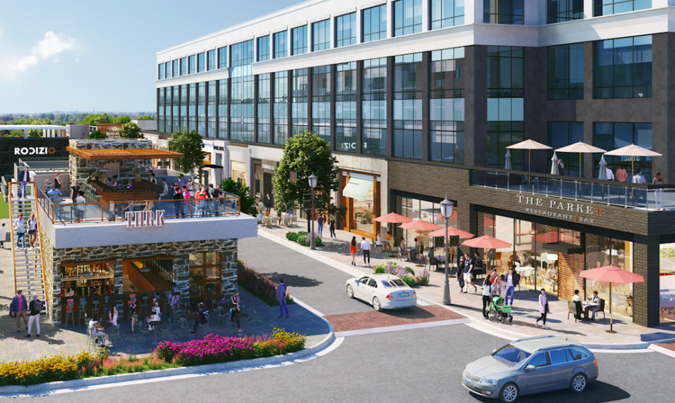 Rendering of Medley’s office building and central plaza.