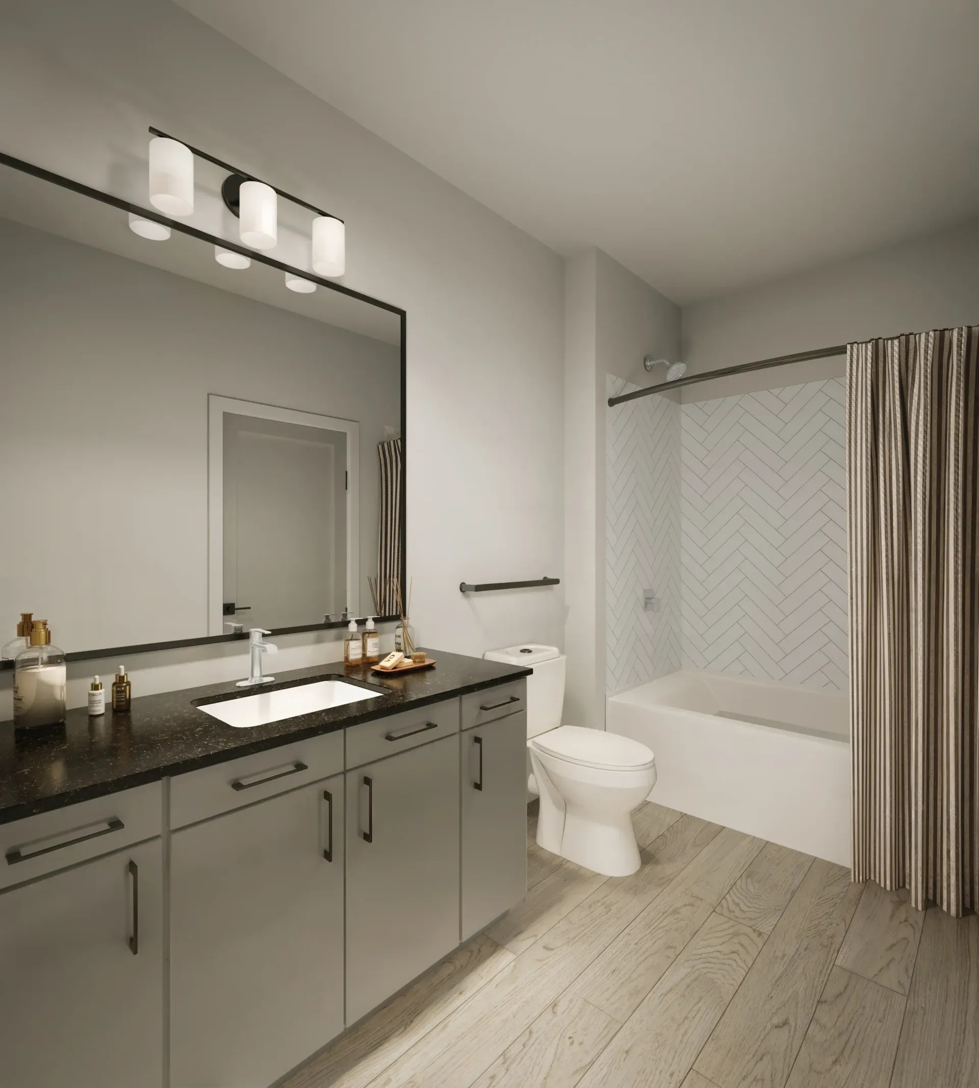 Rendering of a Woodrow House bathroom.