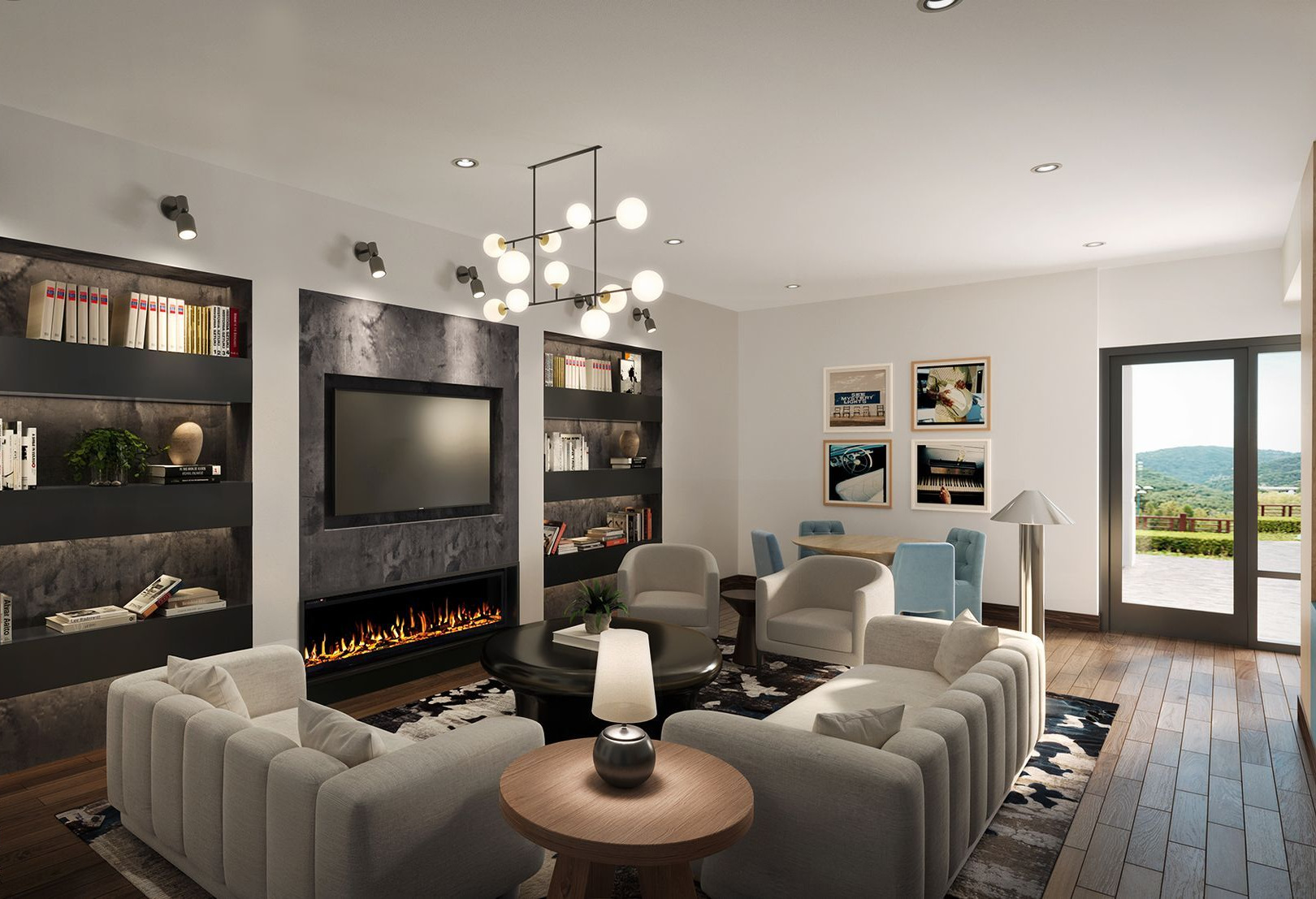 Rendering of the Woodrow House resident lounge.