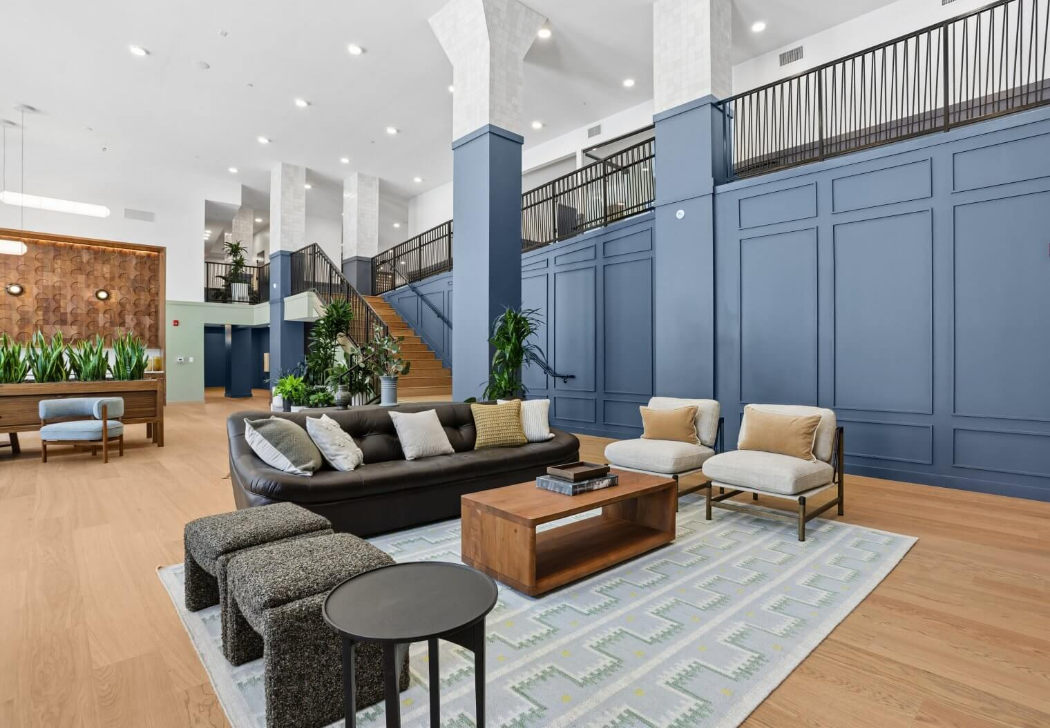 Seating in The Garrison clubhouse lounge.