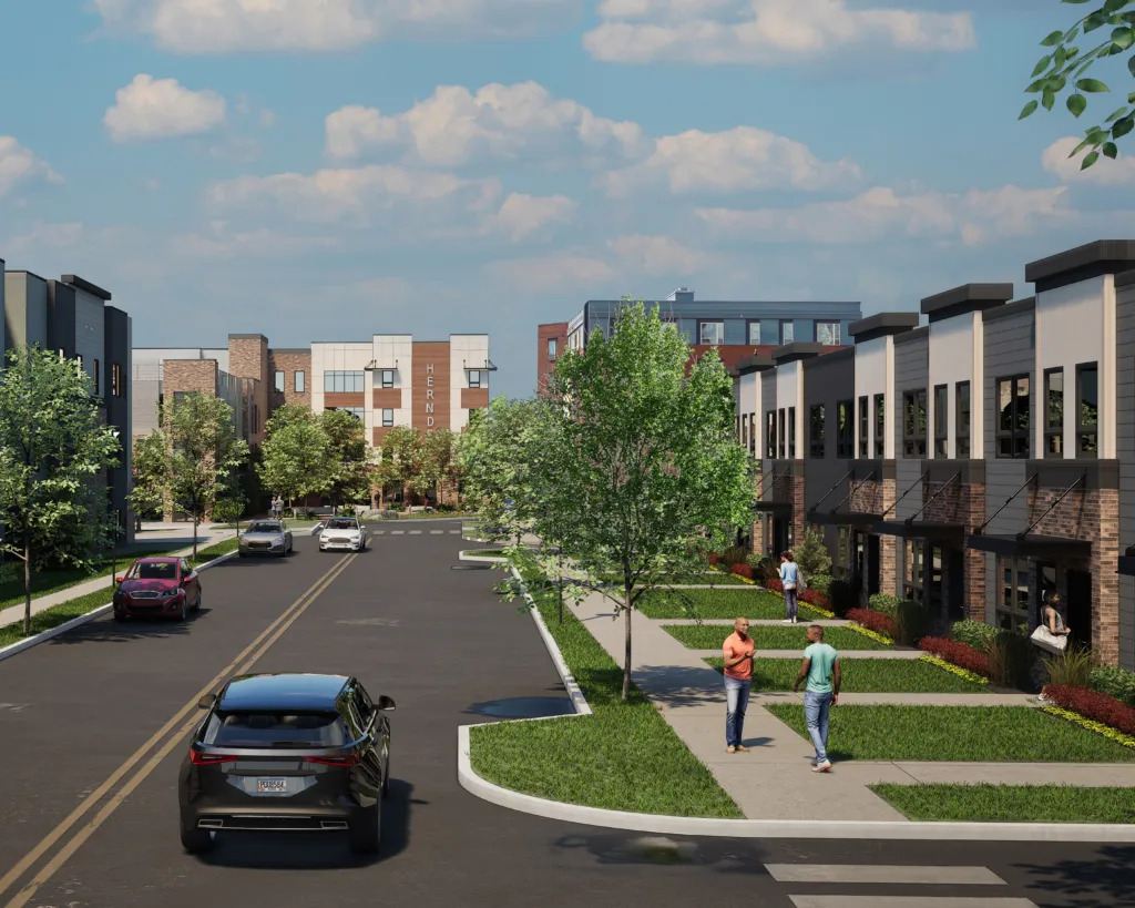 Rendering of the Legacy at Herndon Square approach.