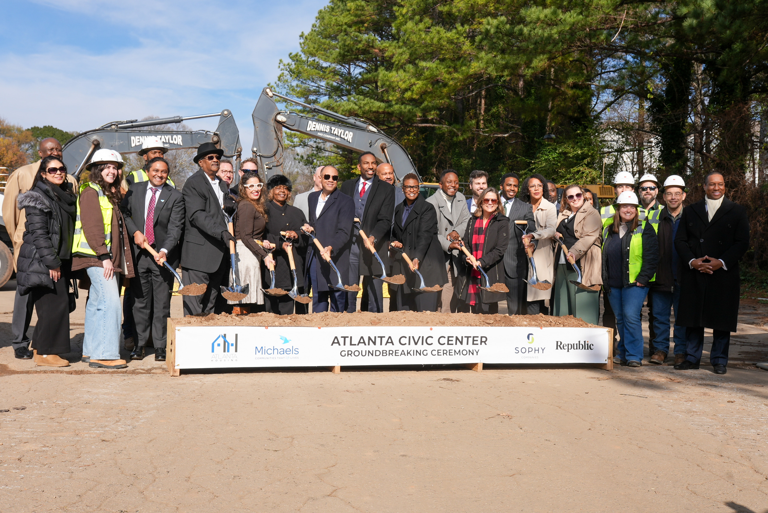 Atlanta Civic Center’s first-phase groundbreaking ceremony in December 2025.