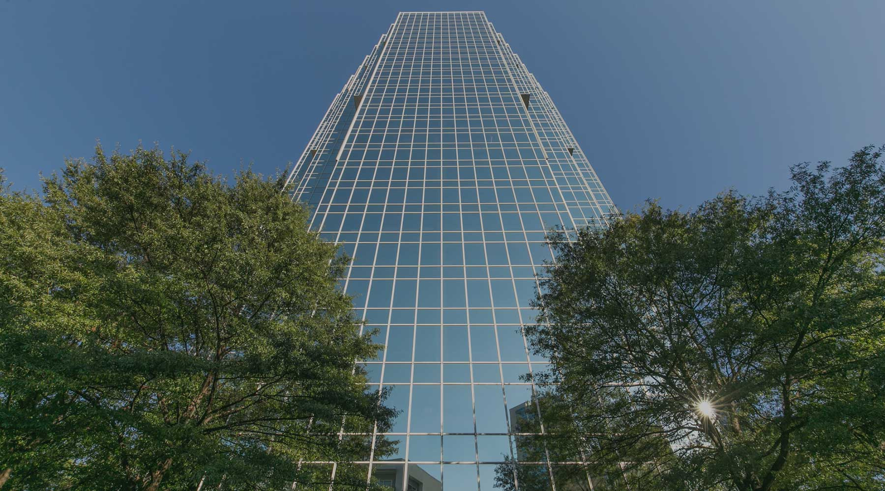 Tower Place 100 viewed from street level.